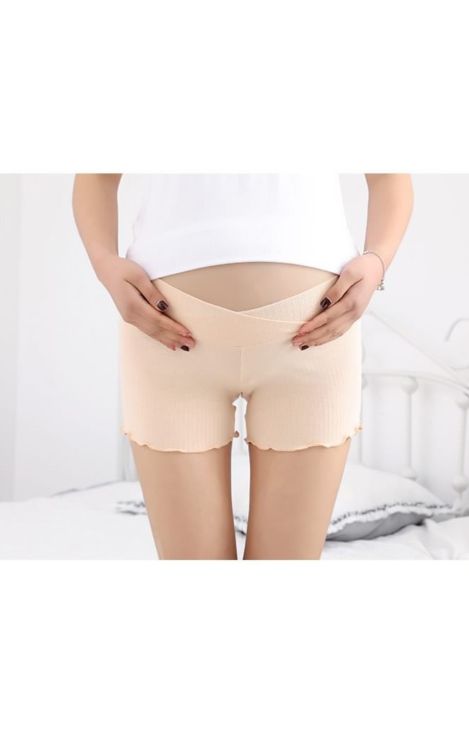 กางเกงซับในคนท้องผ้ายืดเอวต่ำ ผ้ายืดลายทางลายใหญ่ในตัว