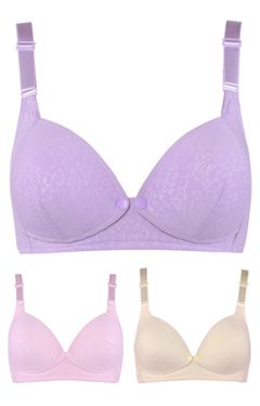 เสื้อในให้นมลายดอกในตัว เปิดให้นมลูกกระดุมหน้า