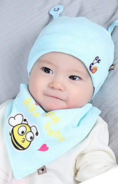 เซ็ตหมวกหอยทากและผึ้งน้อยมาพร้อมผ้ากันเปื้อน TIANYIBEAR