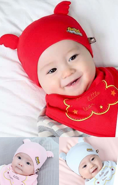 เซ็ตหมวก Angel แต่งปีกนูนน่ารักๆ มาพร้อมผ้ากันเปื้อน TIANYIBEAR